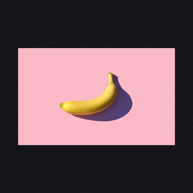 Banana on pink by opticpixil